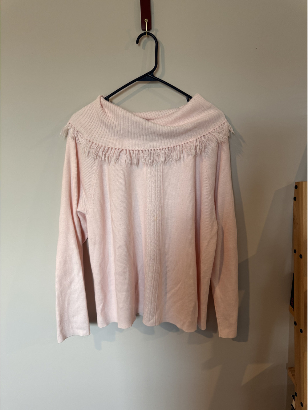 Balletcore Pink Super Soft XL Sweater with Shaw Style Neckline